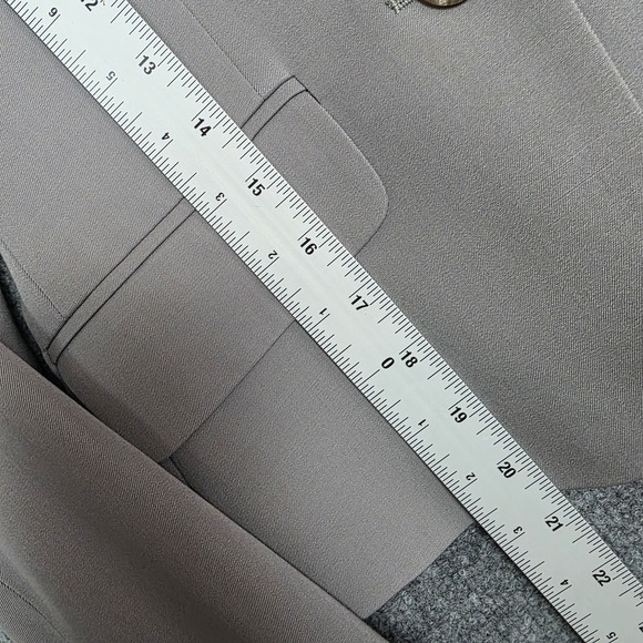 J.Crew 100% Wool Blazer Petite 2 Gray Women's Tailored Office Suit Jacket Lined - Picture 7 of 7